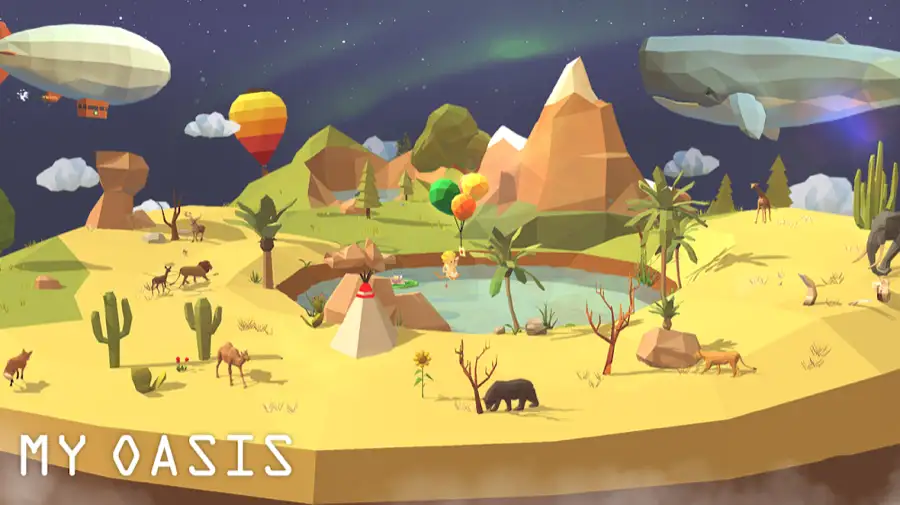 Paesaggio dell'isola nel gioco My Oasis